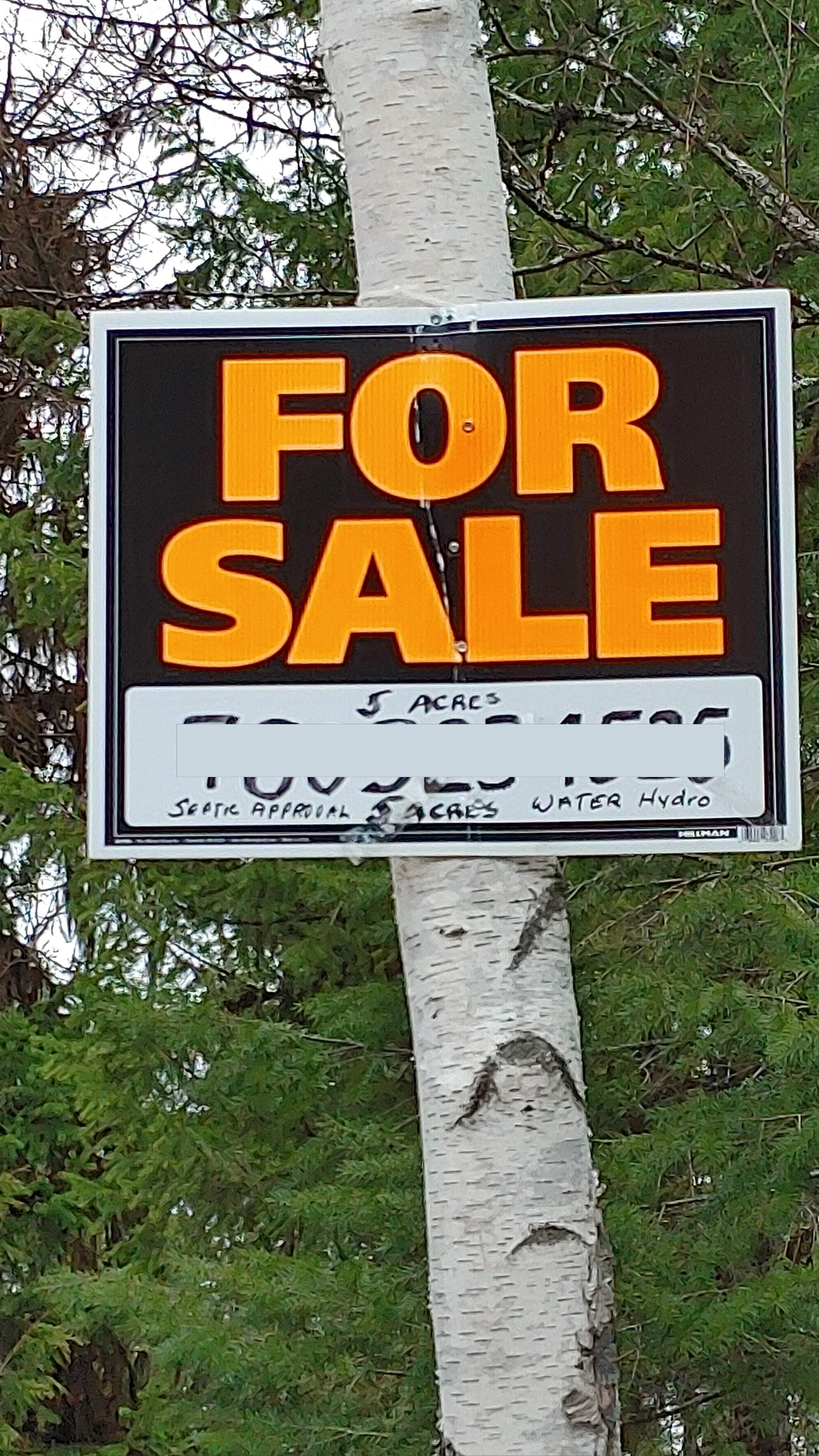 for sale sign